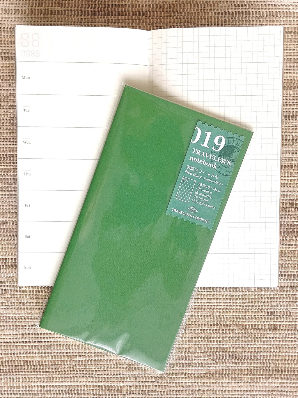 Agenda gratuit avec recharge TN, hebdomadaire + mémo 019 #14331-006