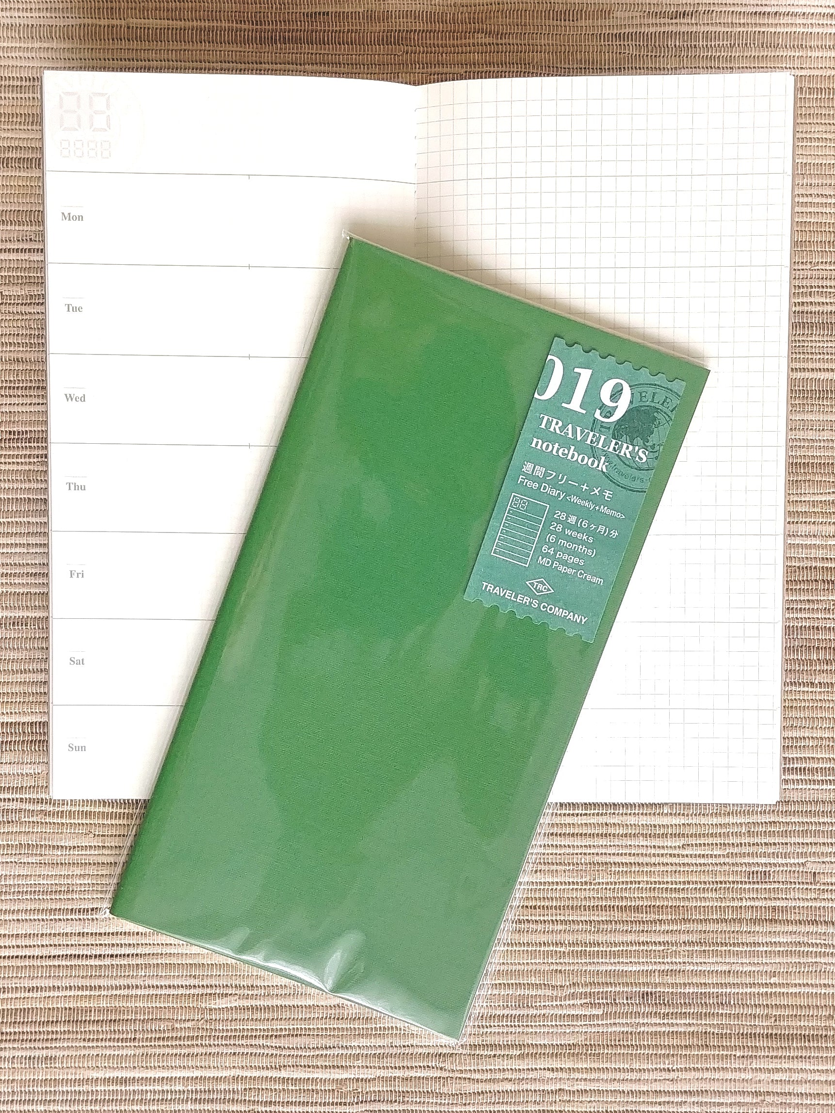 Agenda gratuit avec recharge TN, hebdomadaire + mémo 019 #14331-006