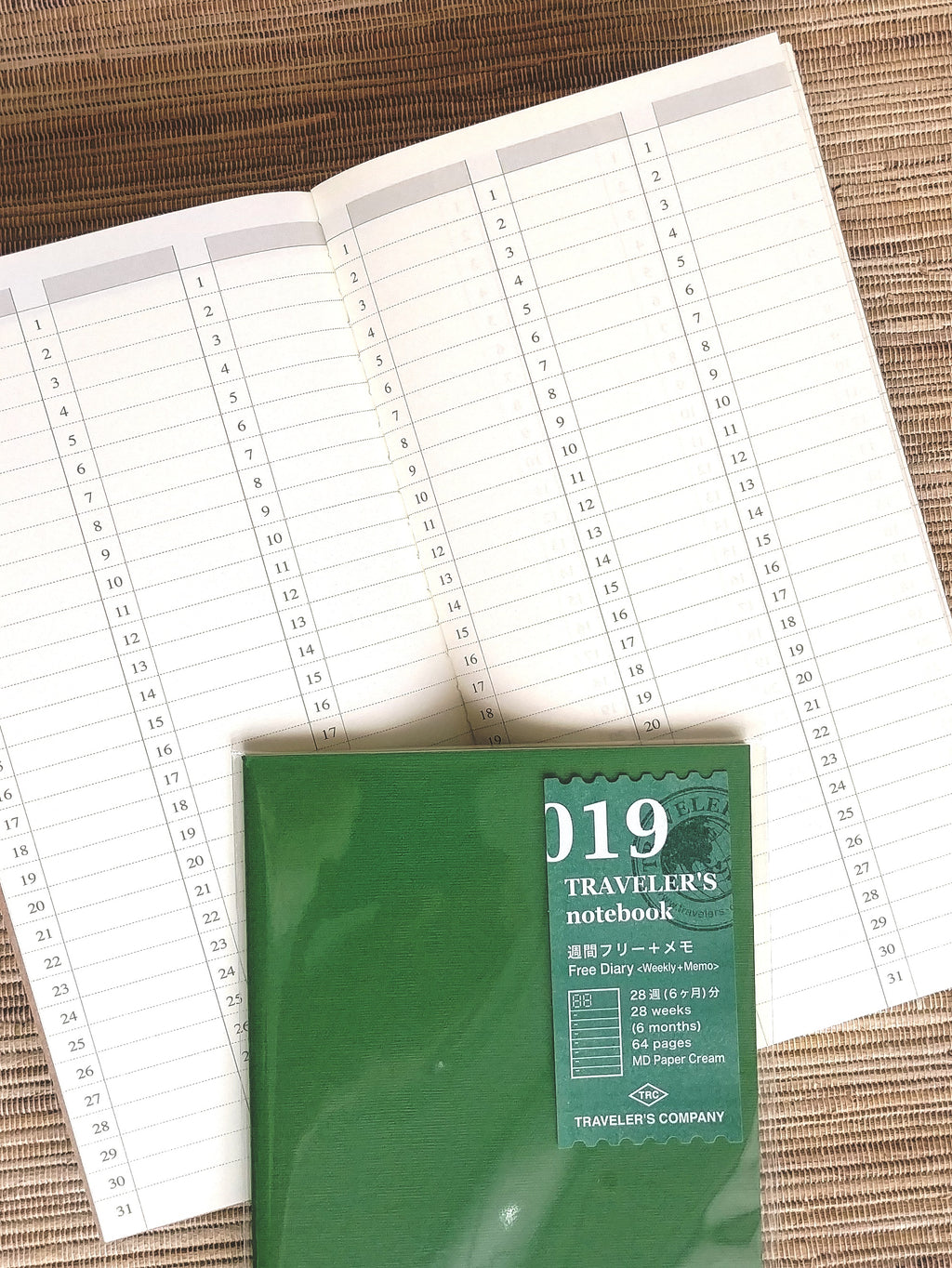 Agenda gratuit avec recharge TN, hebdomadaire + mémo 019 #14331-006