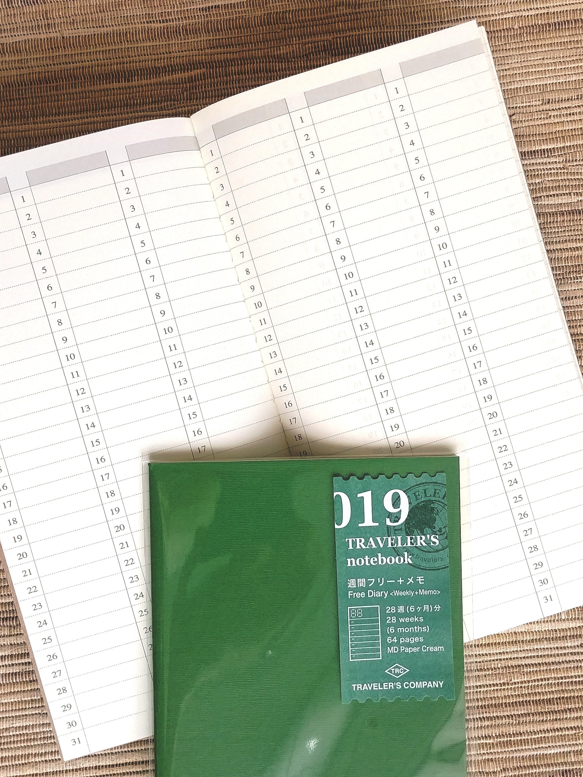 Agenda gratuit avec recharge TN, hebdomadaire + mémo 019 #14331-006