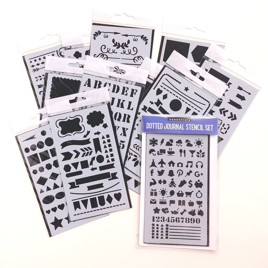 Dotted Journal Stencil Set - 12 PACK #328854 - 2