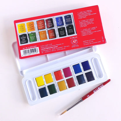 Watercolour | Travel 1/2 Pan - Set of 12 #246855-4
