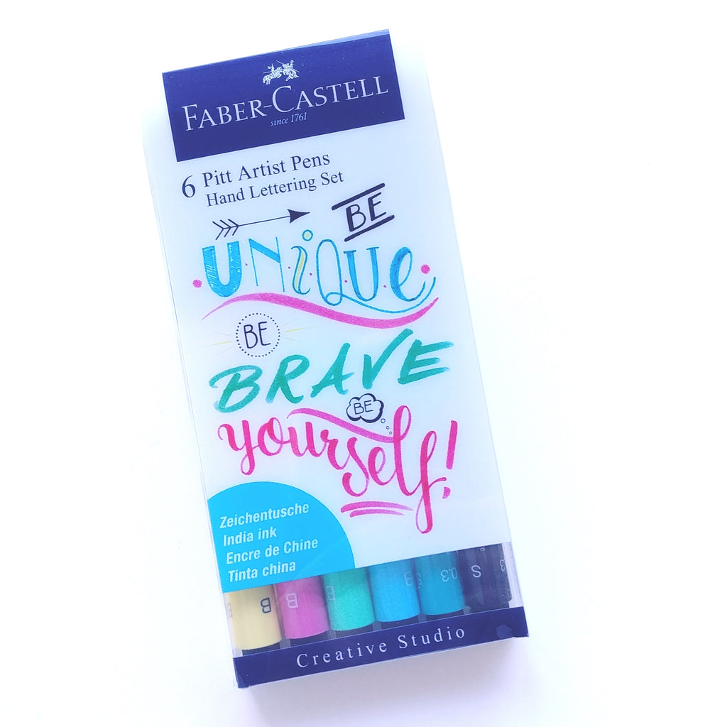 Faber-Castell Ensemble de stylos Pitt pour lettrage à la main : Soyez unique #267116
