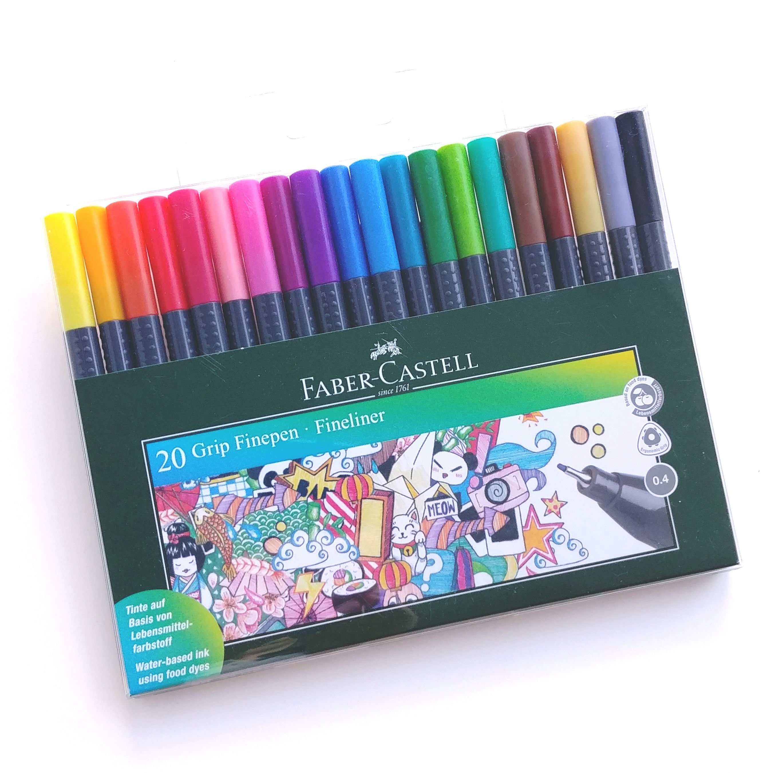 Marqueurs à stylo fin Faber-Castell - Ensemble de 20 #151620