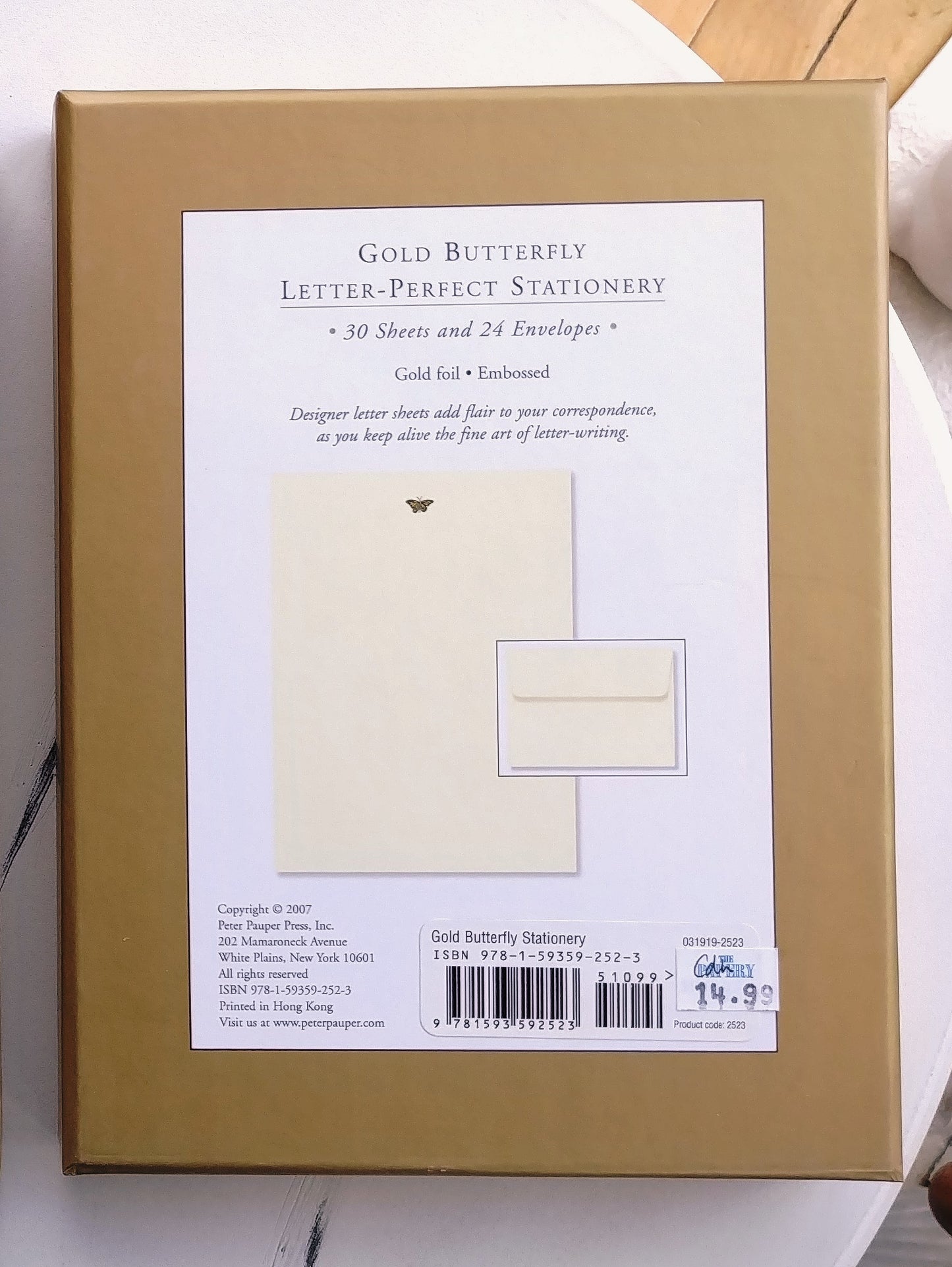 Boxed Stationery | GOLD BUTTERFLY #592523-2