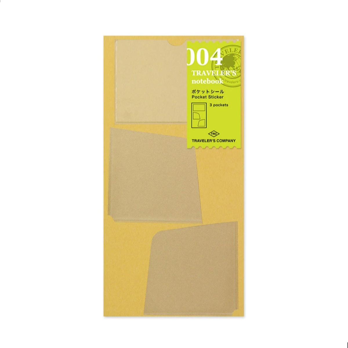 Traveler's notebook 004 pocket sticker refill, front side