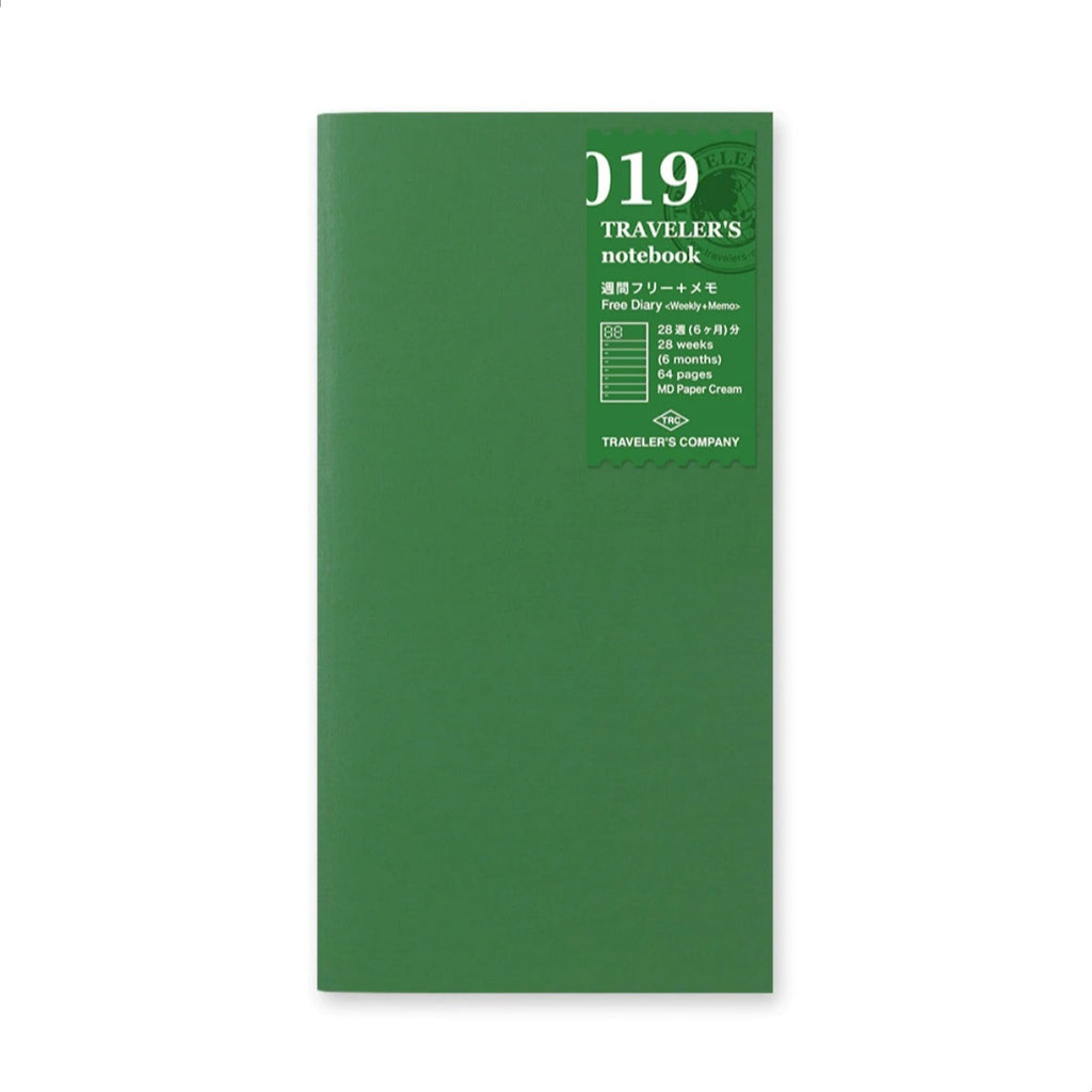 Agenda gratuit avec recharge TN, hebdomadaire + mémo 019 #14331-006