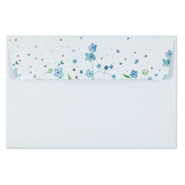 Blue Flowers Boxed Stationery  #592585-2