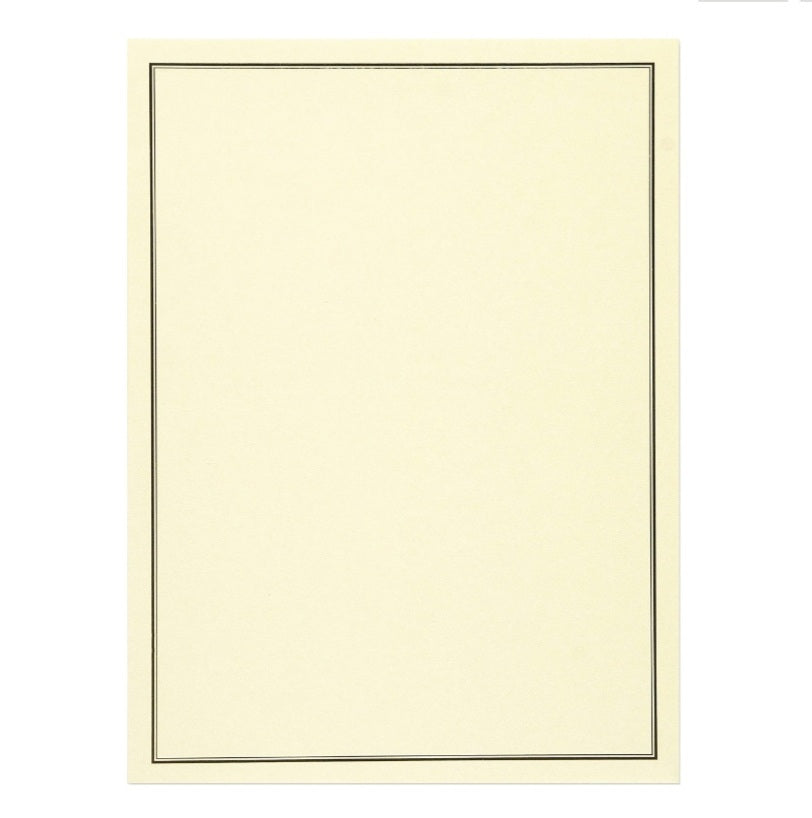 Black and Cream Boxed Stationery  #592554-2