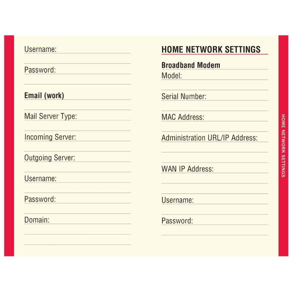 Small Internet Address & Password Logbook - with Large Print  #321701-2
