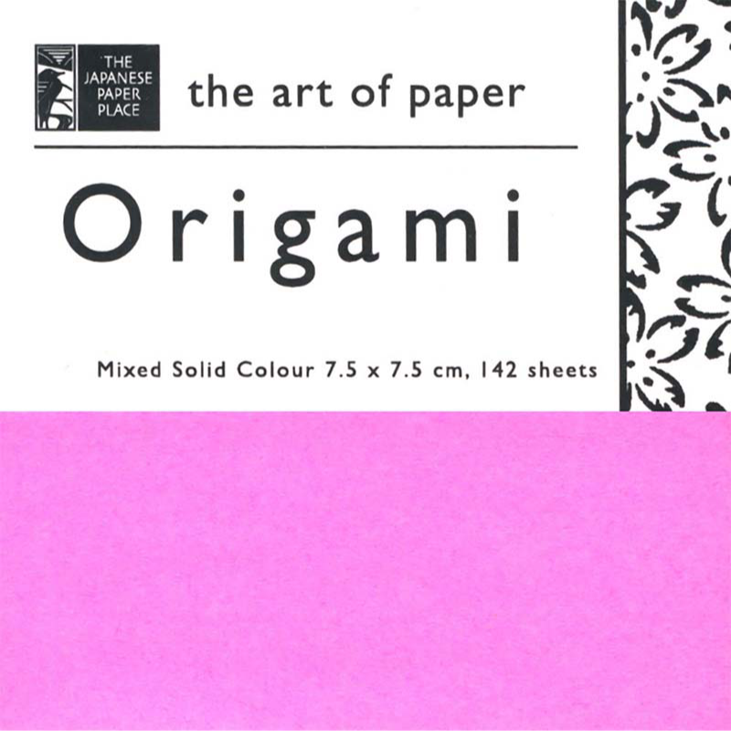 La place du papier japonais | 7,5 CM ORIGAMI 142 FEUILLES ASSORTIMENT DE COULEURS UNIES #ORI2012