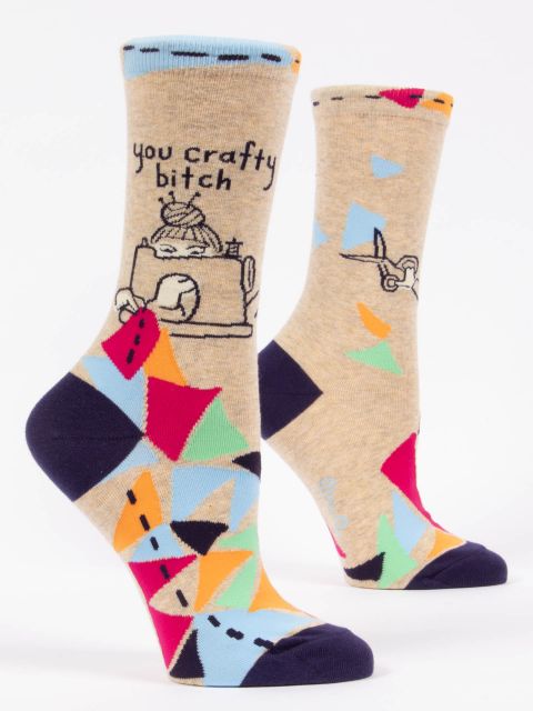 Women's Crew Socks | You Crafty B*tch #SW486